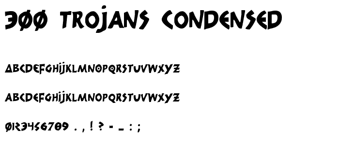 300 Trojans Condensed font